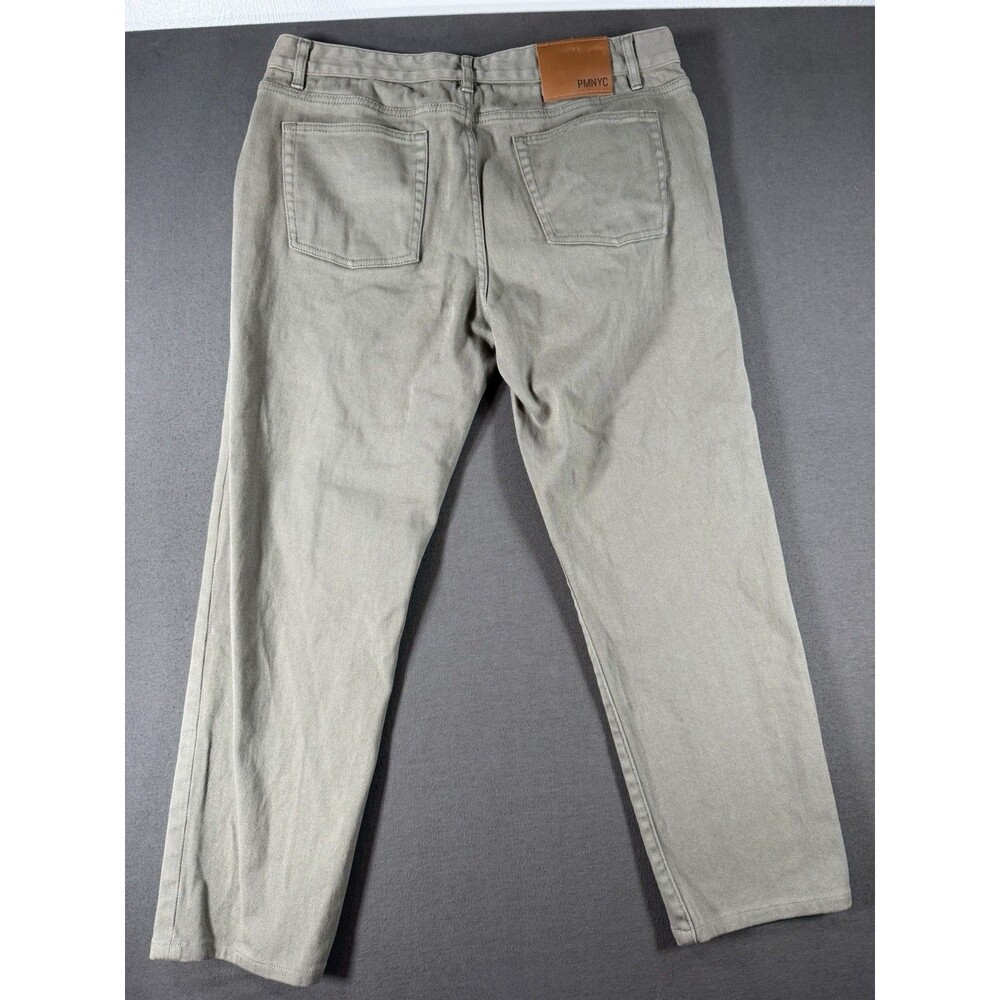 Peter Manning Travel Jeans Mens 36x27 Green Slim Fit Twill Denim NYC Stretch - Picture 2 of 9